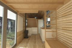 Fred's Tiny House 7.2m Construction Plan For Sale Freds-Tiny-House-Interior-7.2m-Render-3_from-living