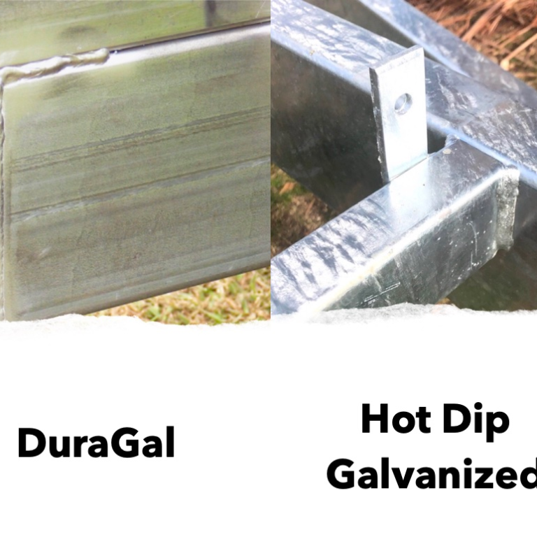 Dura Gal vs Hot Dip Galvanized tiny house trailers