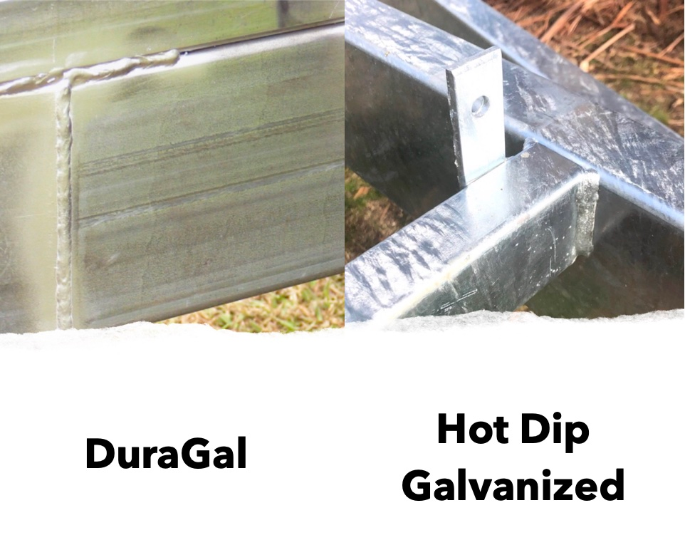 Dura Gal vs Hot Dip Galvanized tiny house trailers