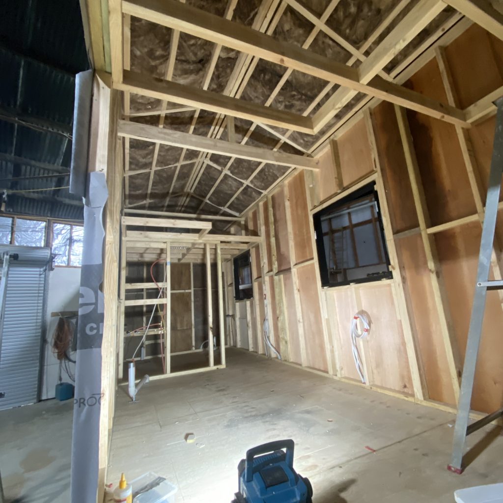 Timber framed tiny house from plans Lightweight