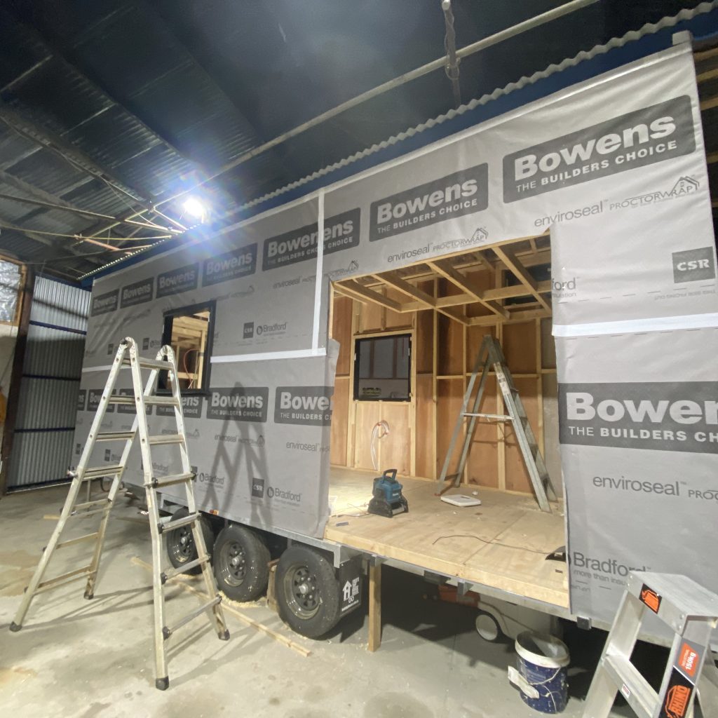 Tiny house timber framed wrapped lightweight Australian