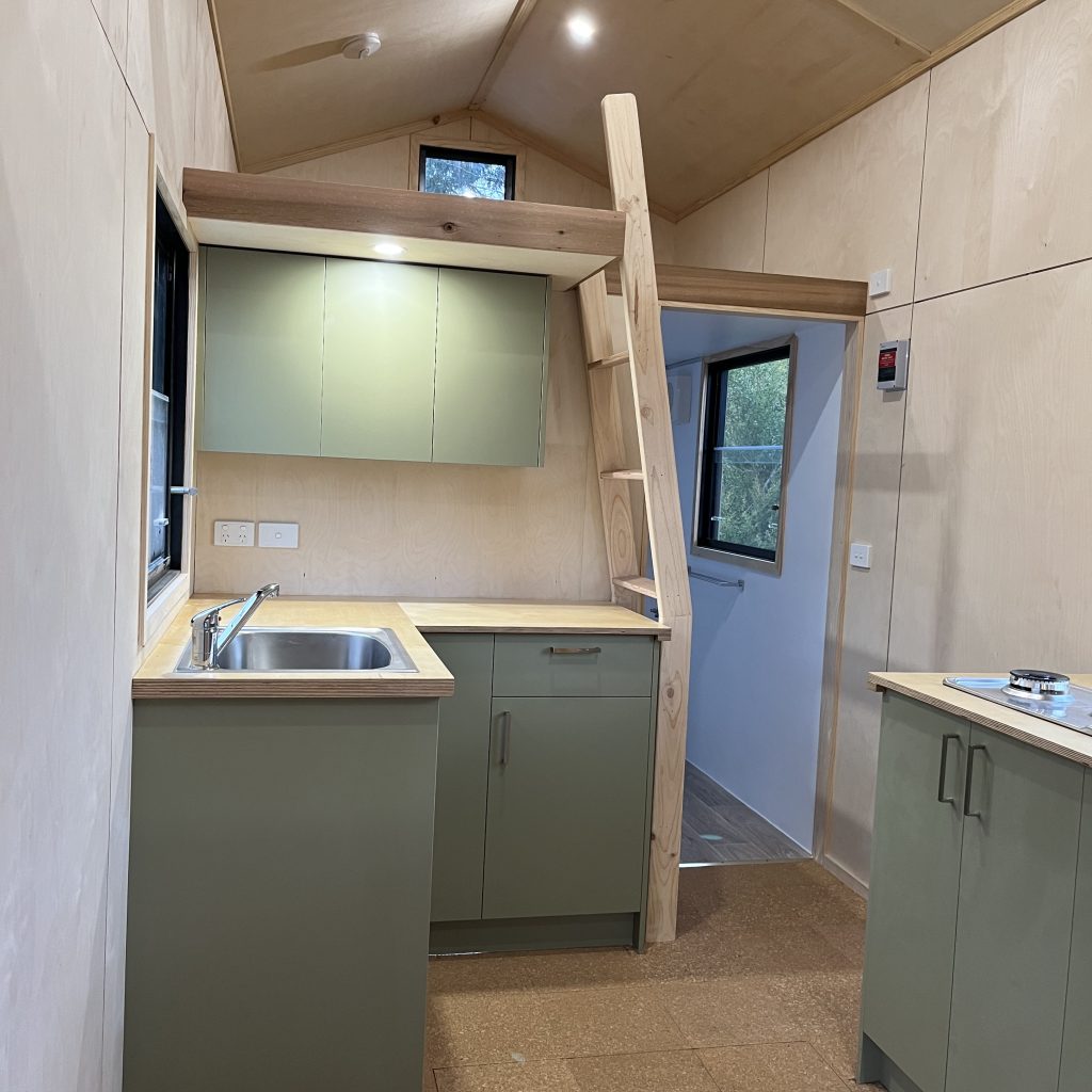 tiny house green kitchen plans to buy in australia