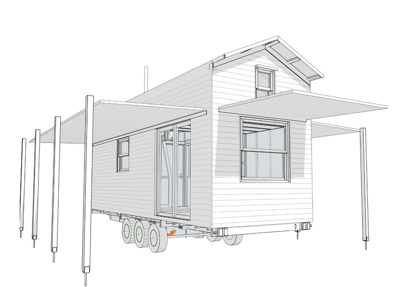 Australian 7.2 meter Tiny House Plans for sale