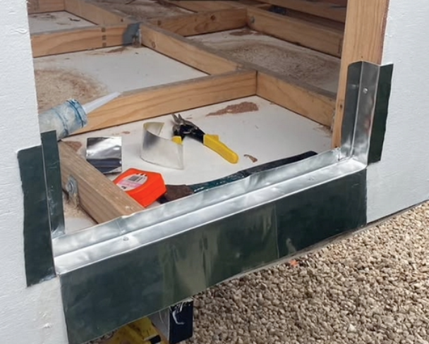 tiny_house_how_to_flash_base_of_door_aluminium_flashing